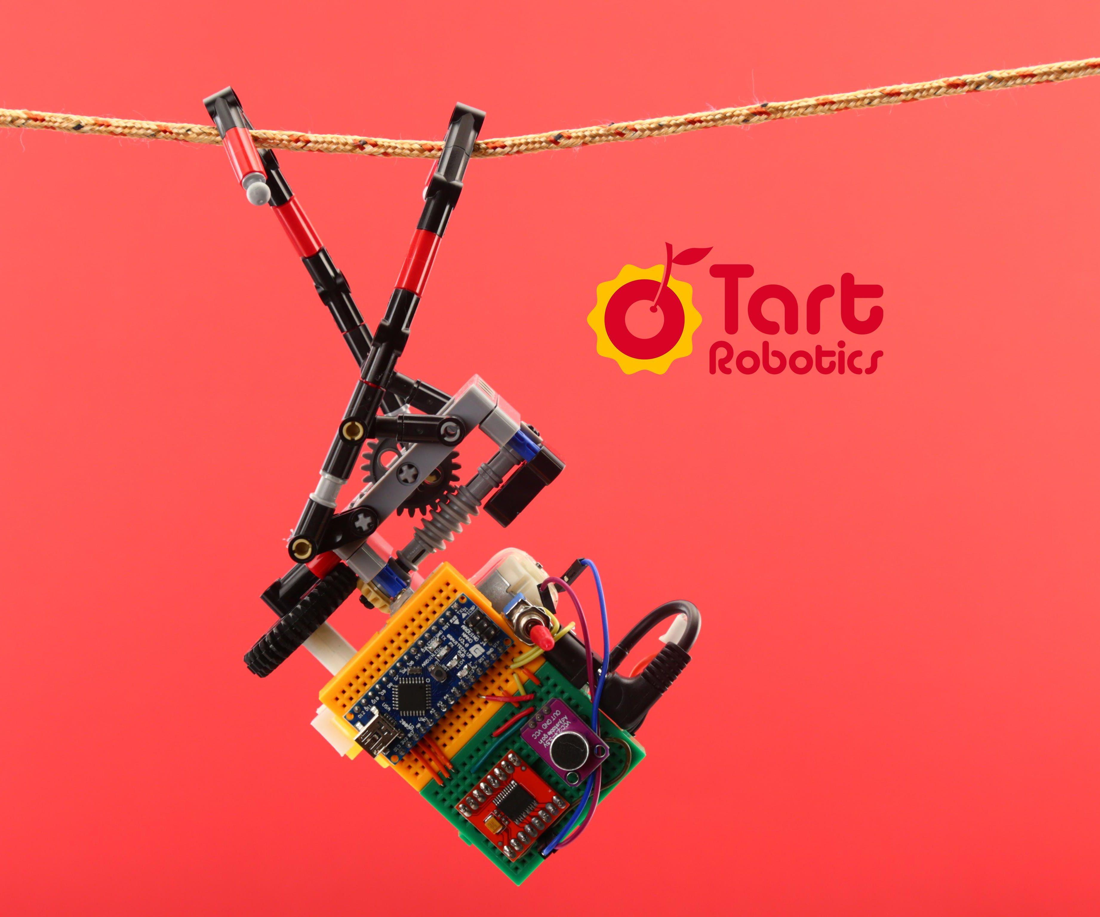A DIY Zipline Robot With Arduino, 3D Printed, and Lego-compatible Parts