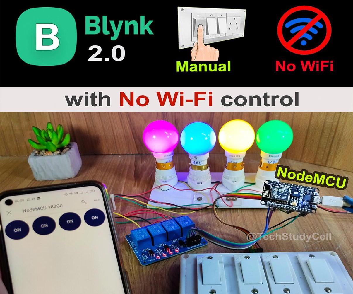 ESP8266 Home Automation Project Using NodeMCU and New Blynk App | IoT Projects 2021