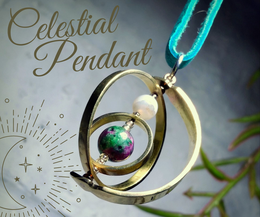 Hand-Forged Celestial Globe Pendant