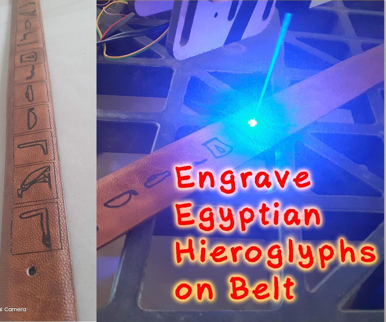 Engraving Egyptian Hieroglyphs on Belt
