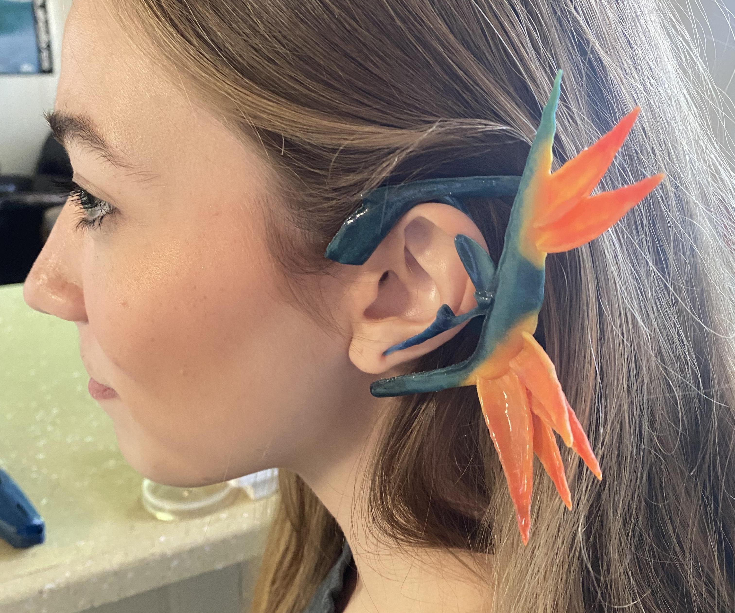 Bird of Paradise Inspired Ear Cuff