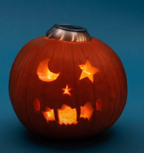 Solar Powered Jack-o-lantern