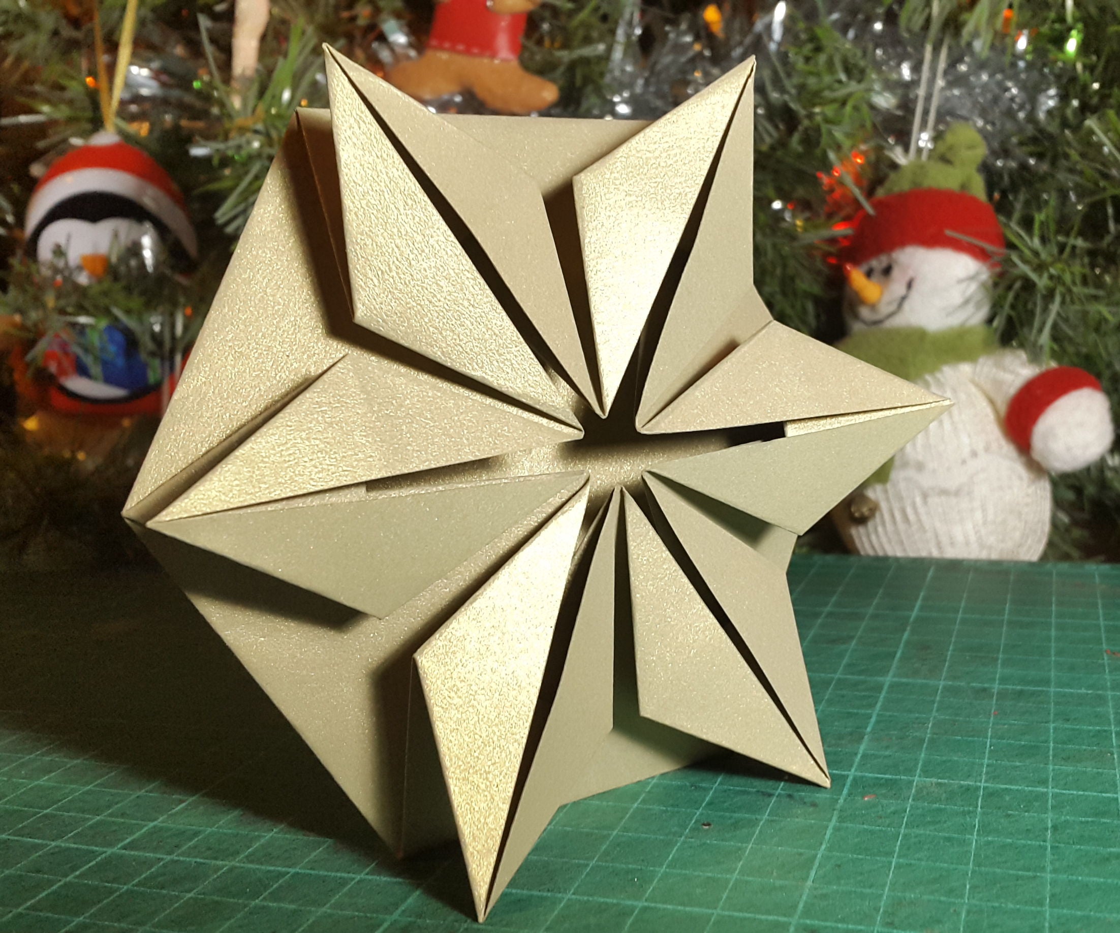 3D Gold Star Greeting Card