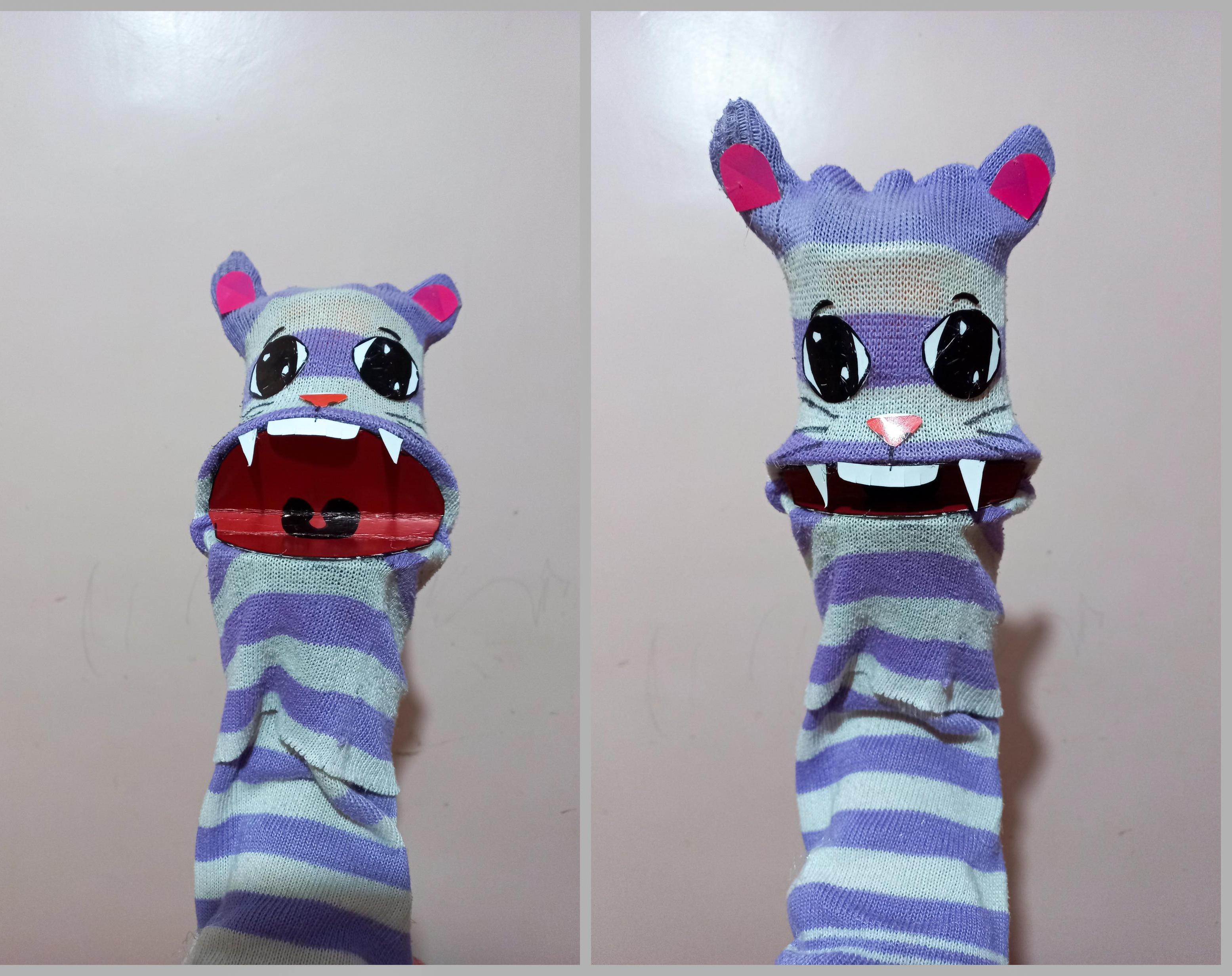 No-sew Sock Puppet With Recycled Martials 