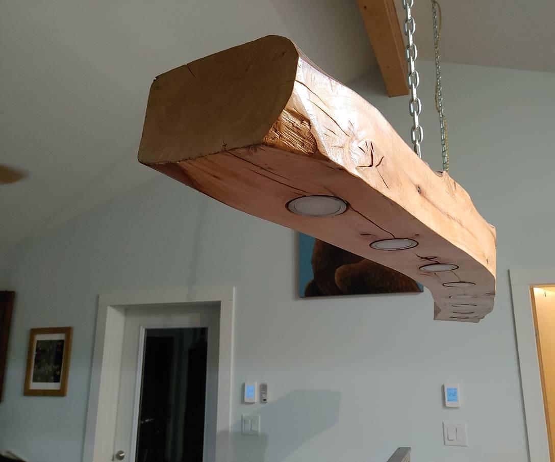 Solid Wood Suspended Lightbar