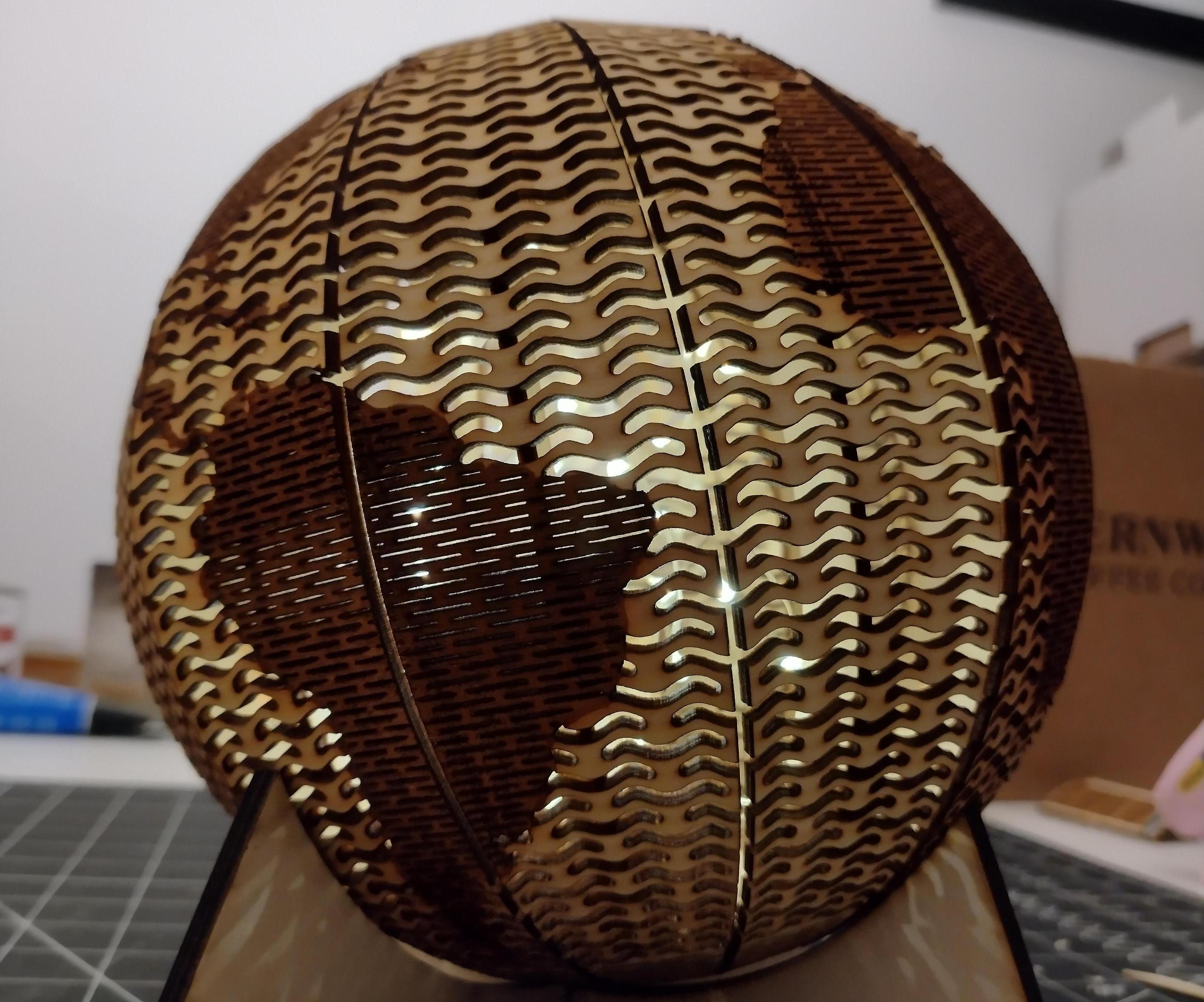 Laser Cut Living Hinge Globe Light