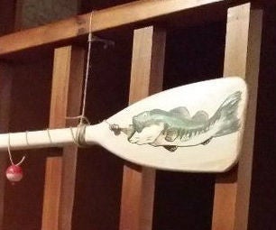 Gift for Dad? Oar Large Mouth Bass Decor