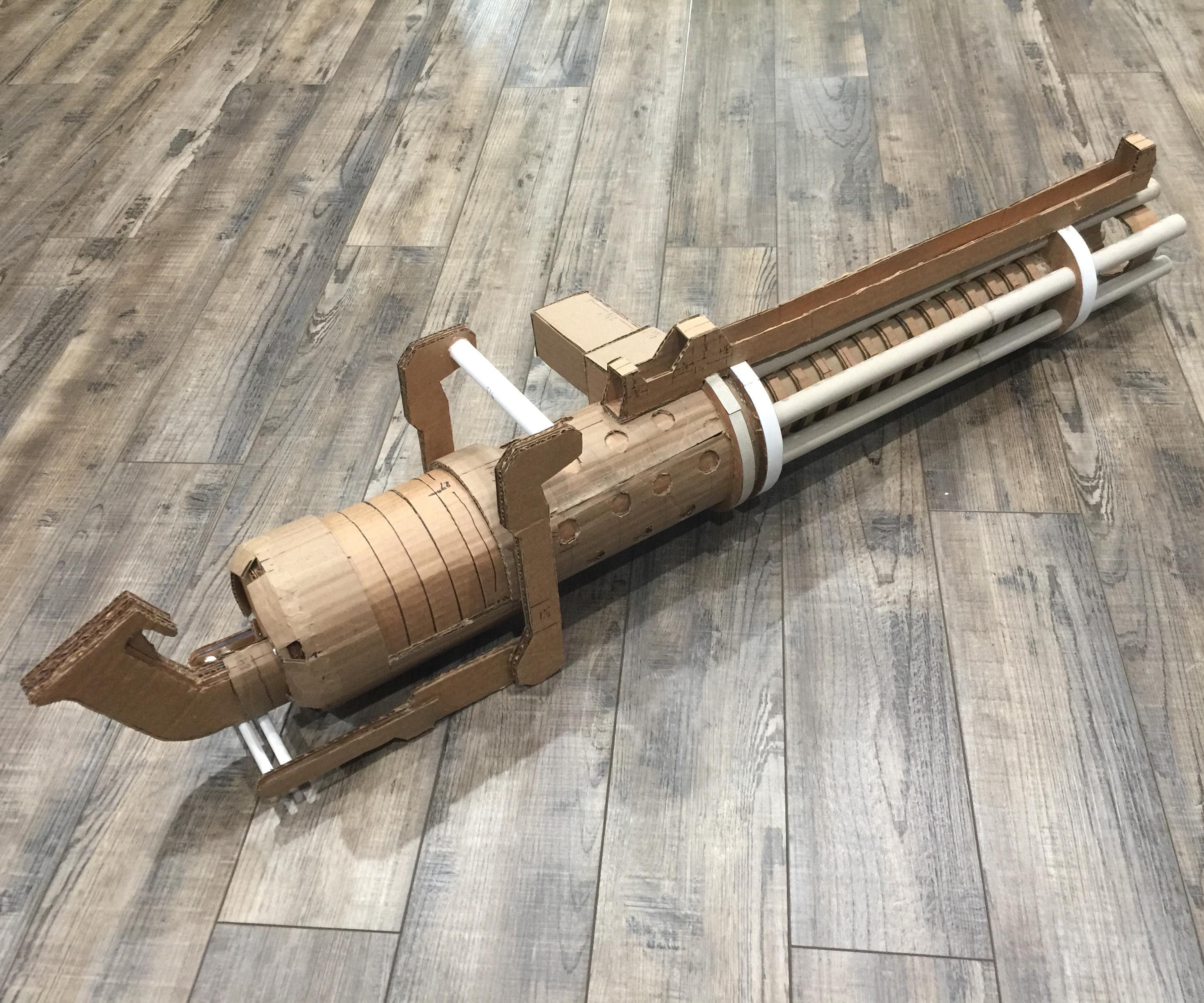 Z-6 Rotary Minigun From Cardboard