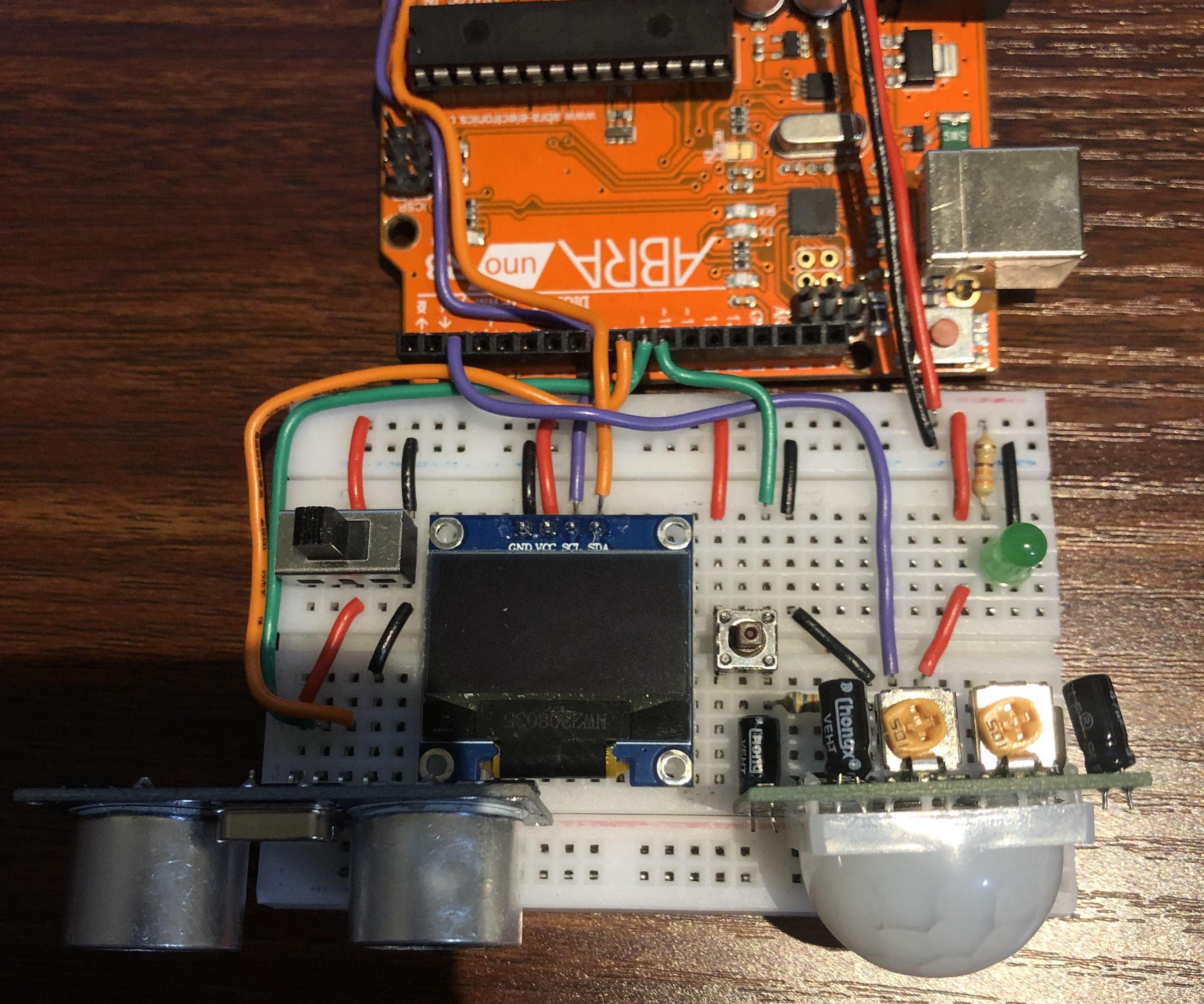 Arduino Motion Activated Distance Sensor