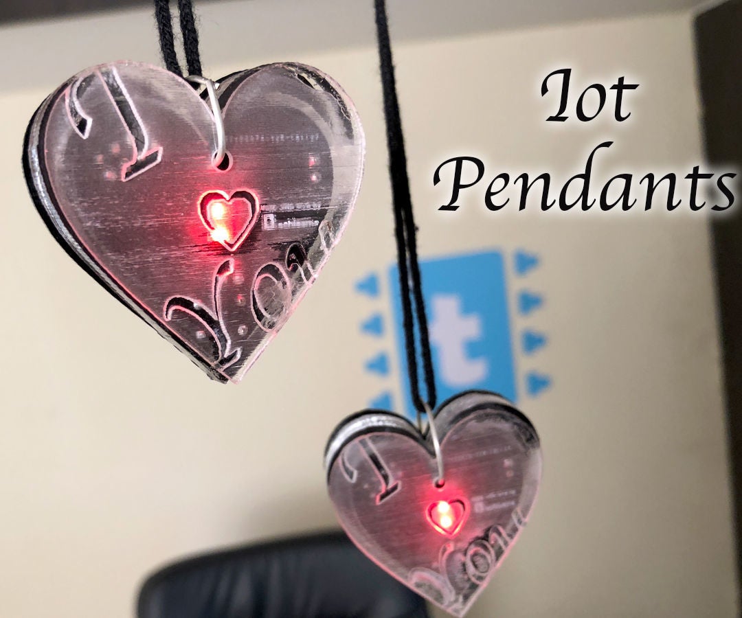 Connected Love Pendants Using ESP8266