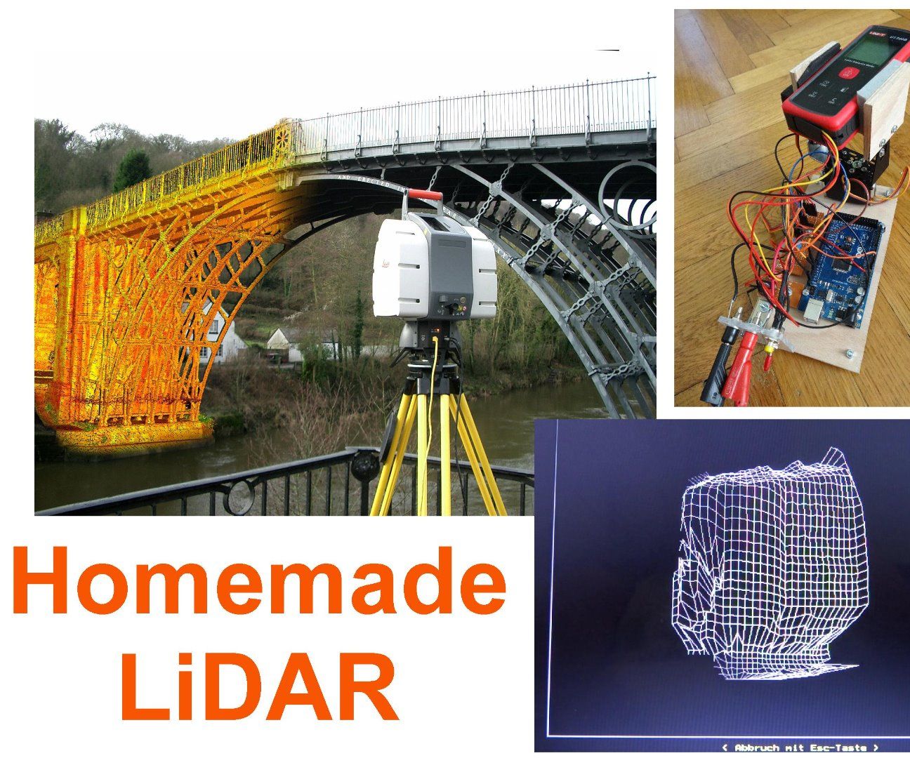 Simple LiDAR Using the Laser Rangefinder Uni-T UT390b, Arduino and Turbo Pascal