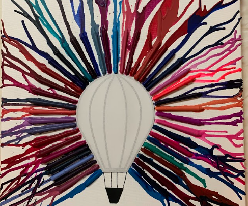 Melted Crayon Hot Air Balloon