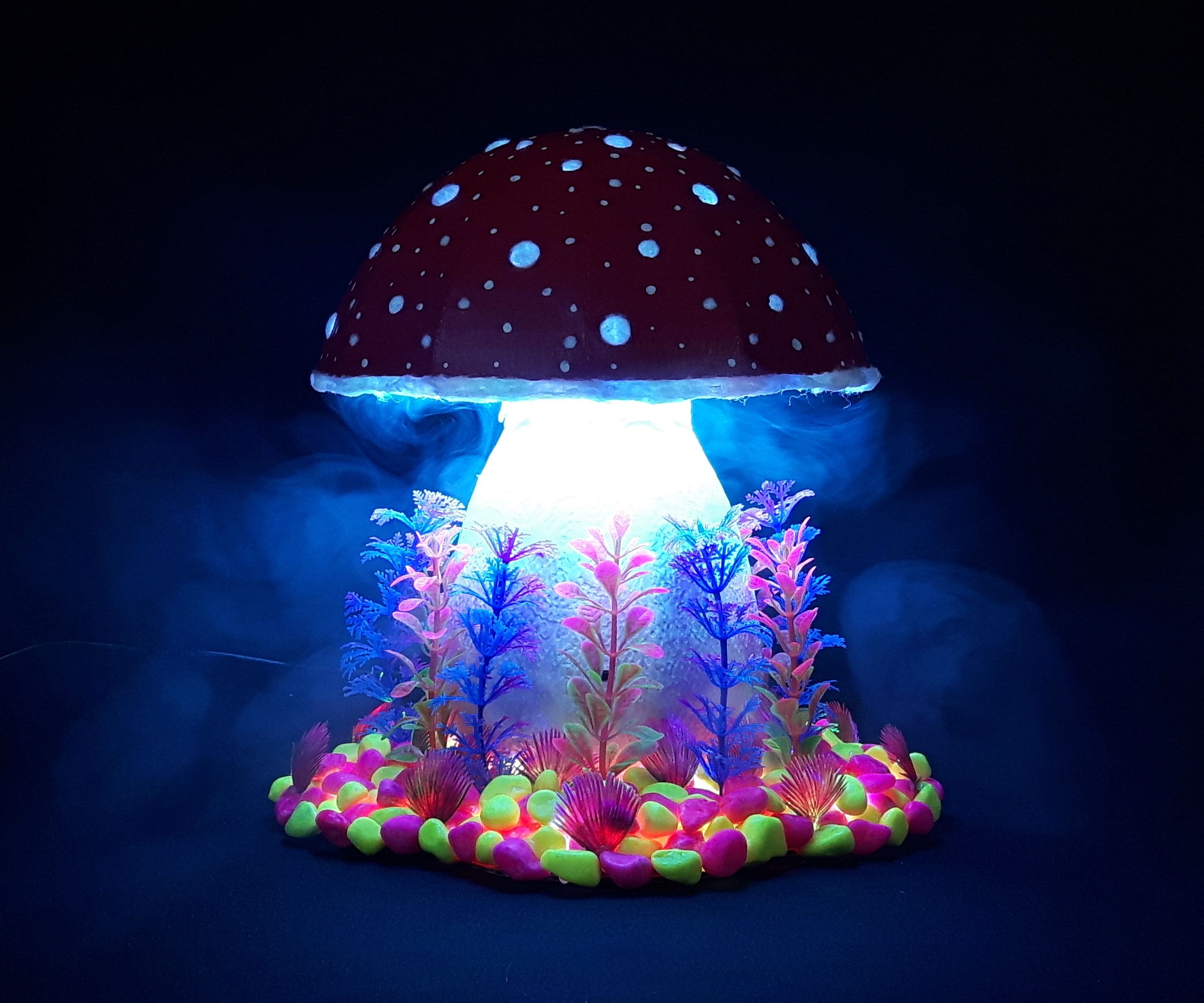 Cardboard Magic Mushroom Lamp
