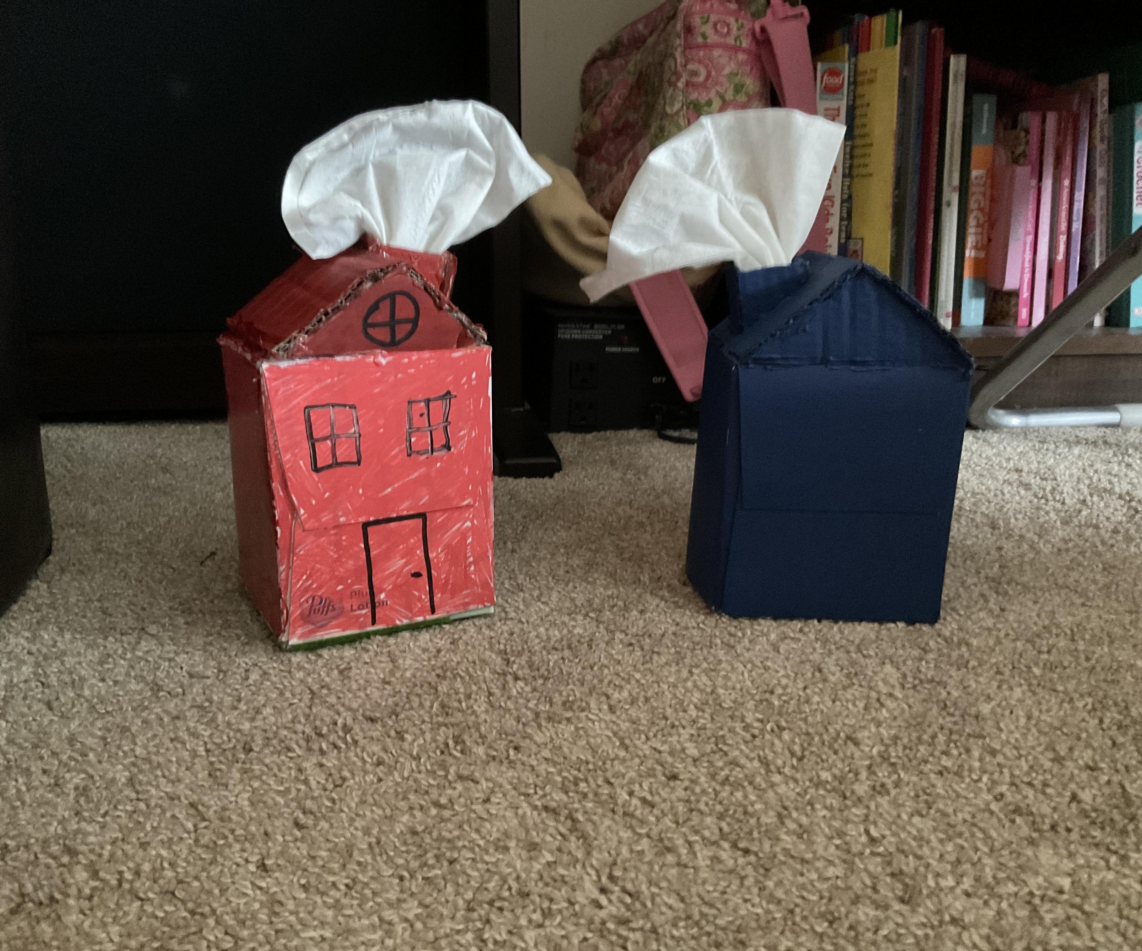 Simple Cardboard House Tissue Box!! (In Five Steps!)