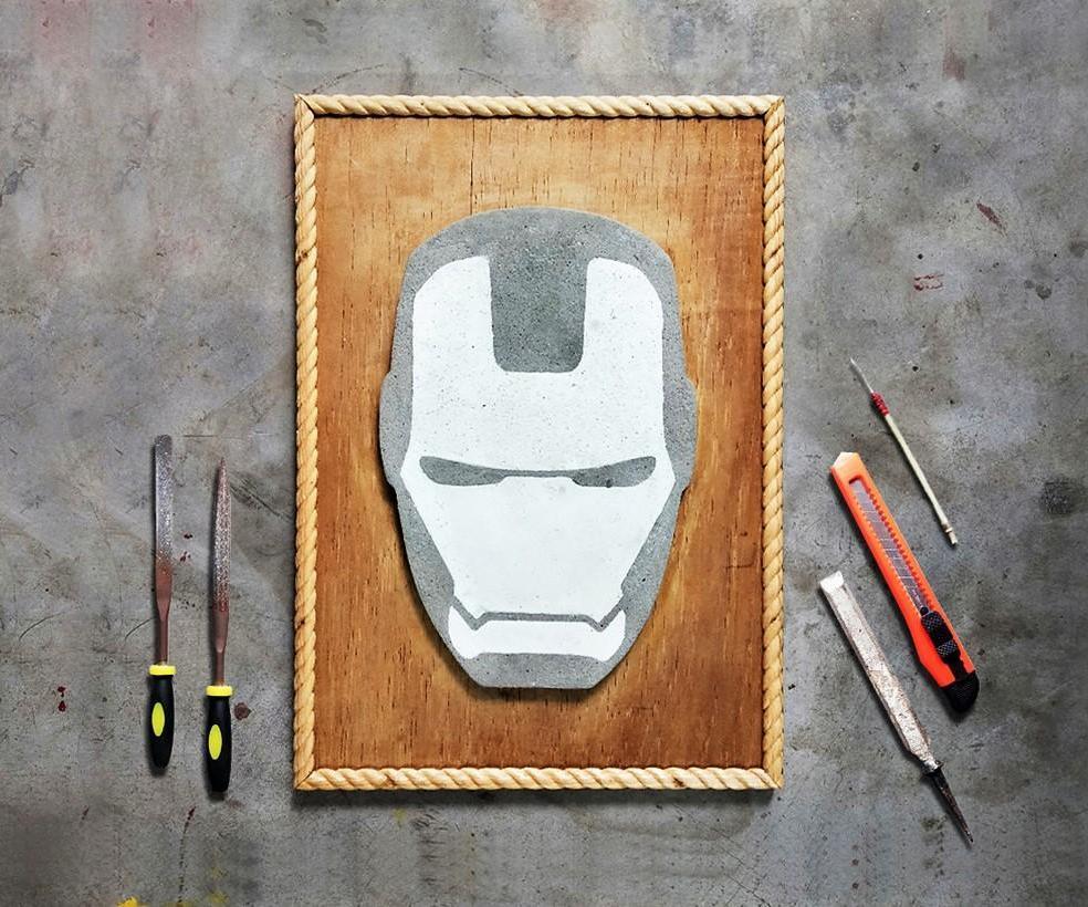 Iron Man - Helmet | Cement Wall Art