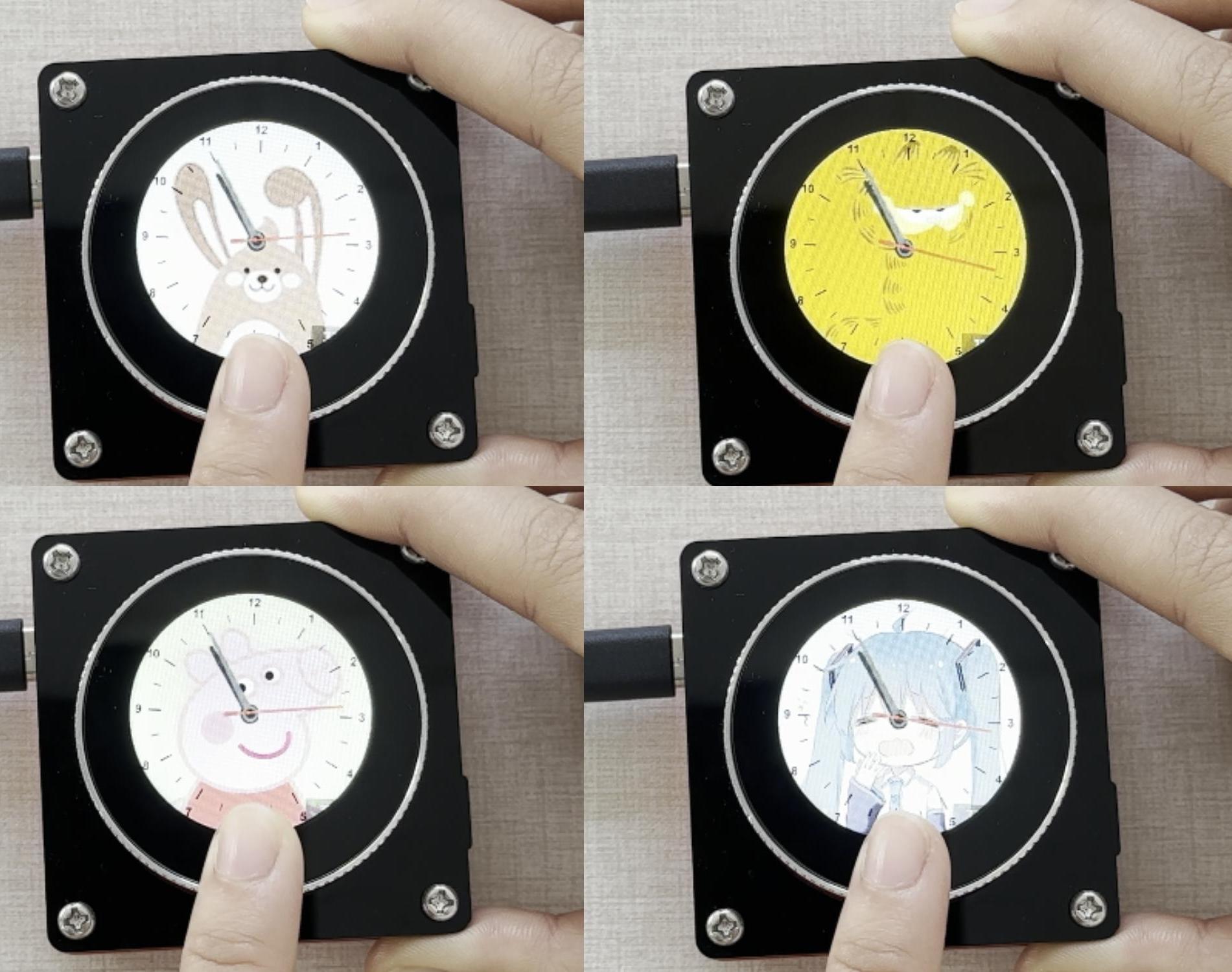 Cartoon Digital Clock With Switchable Style