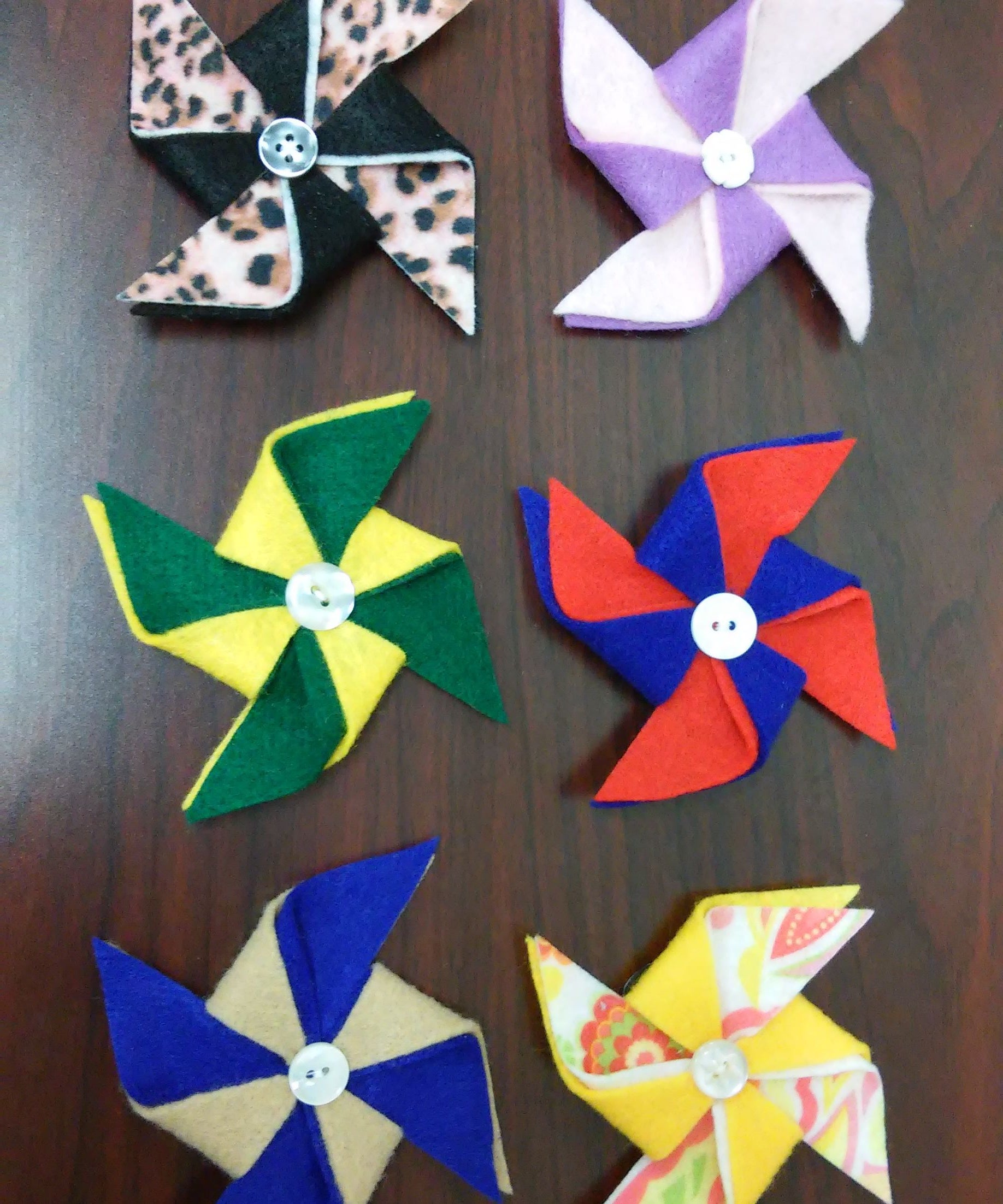 Felt Pinwheel Barrette