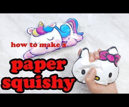 How to Make a Paper Squishy - Making a Squish in the Shape of a Kitty and a Unicorn