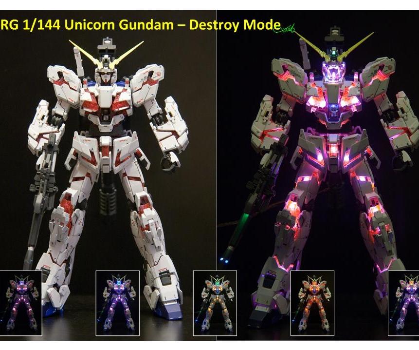 RG 1/144 Unicorn Gundam Using Arduino Nano and Attiny85