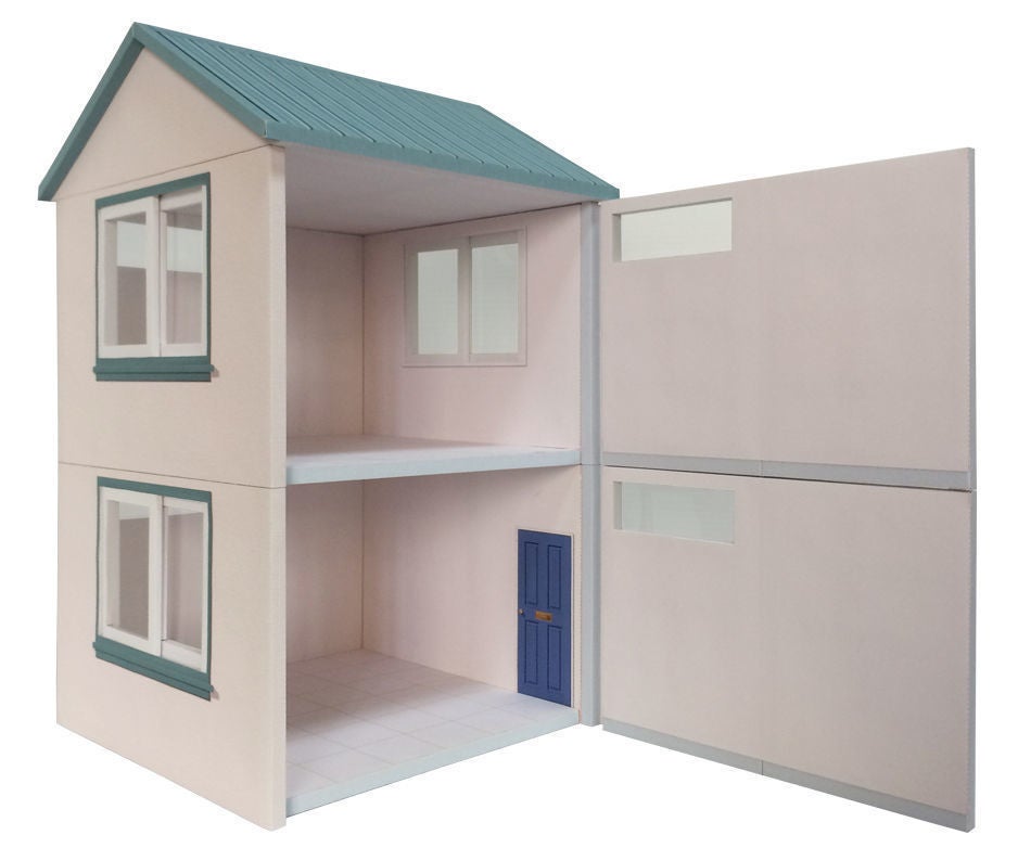 How to Build a Dollhouse Paper Model? #papercraft #diy