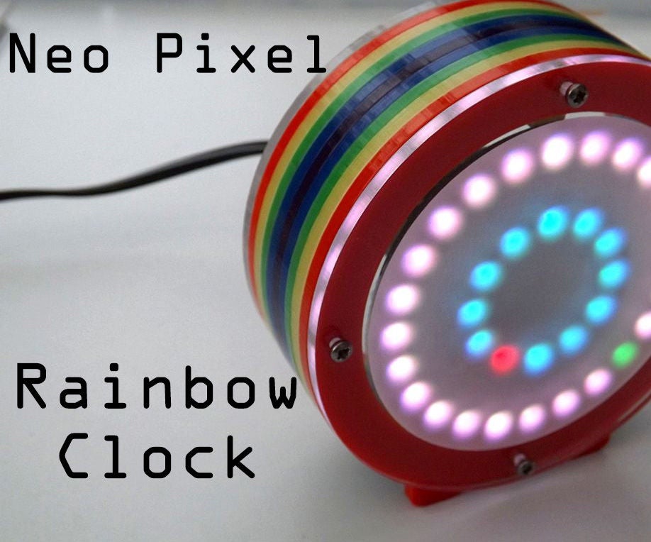 Rainbow Neo Clock