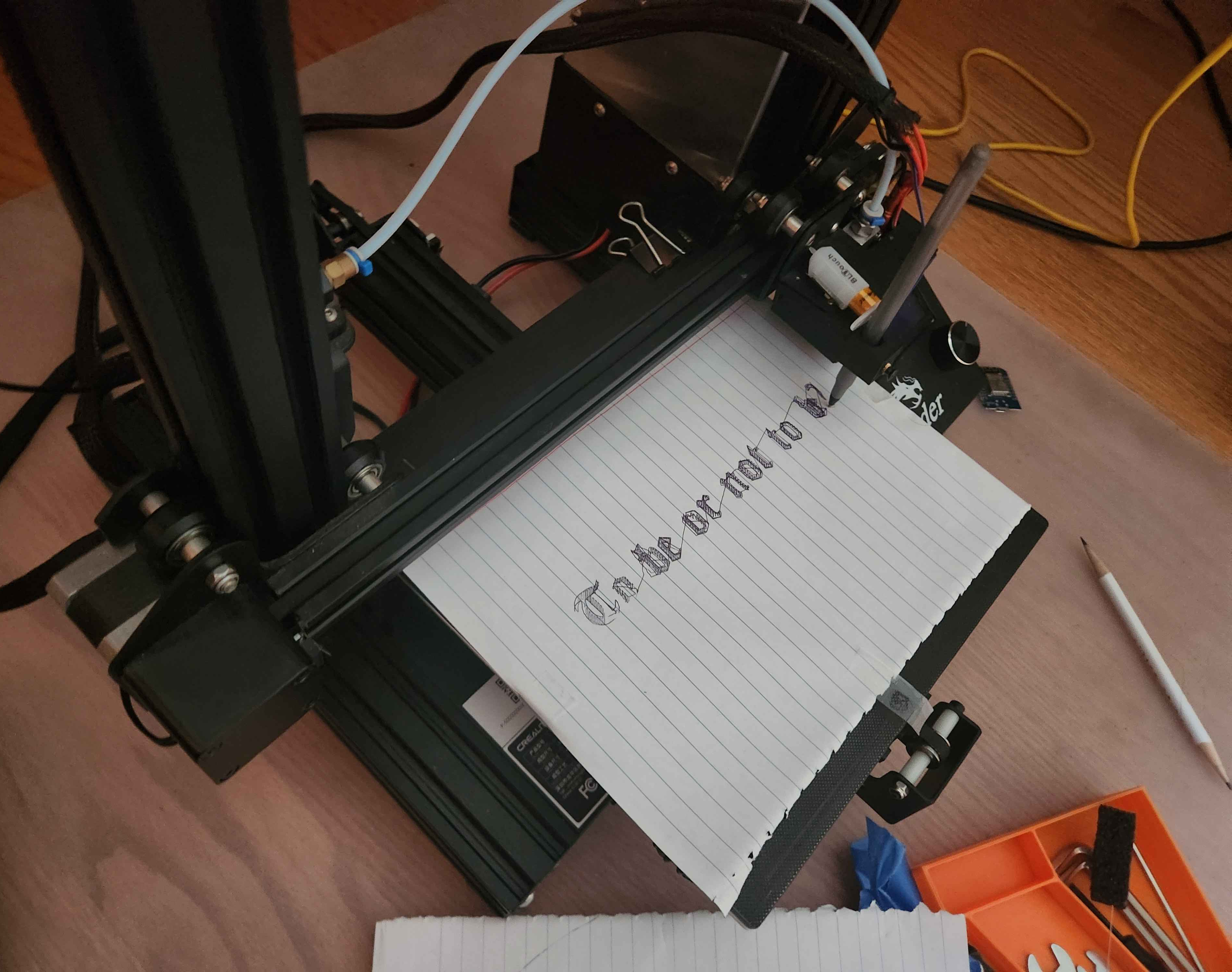 Simple 3D Printer Modification to Make It a Pen Plotter