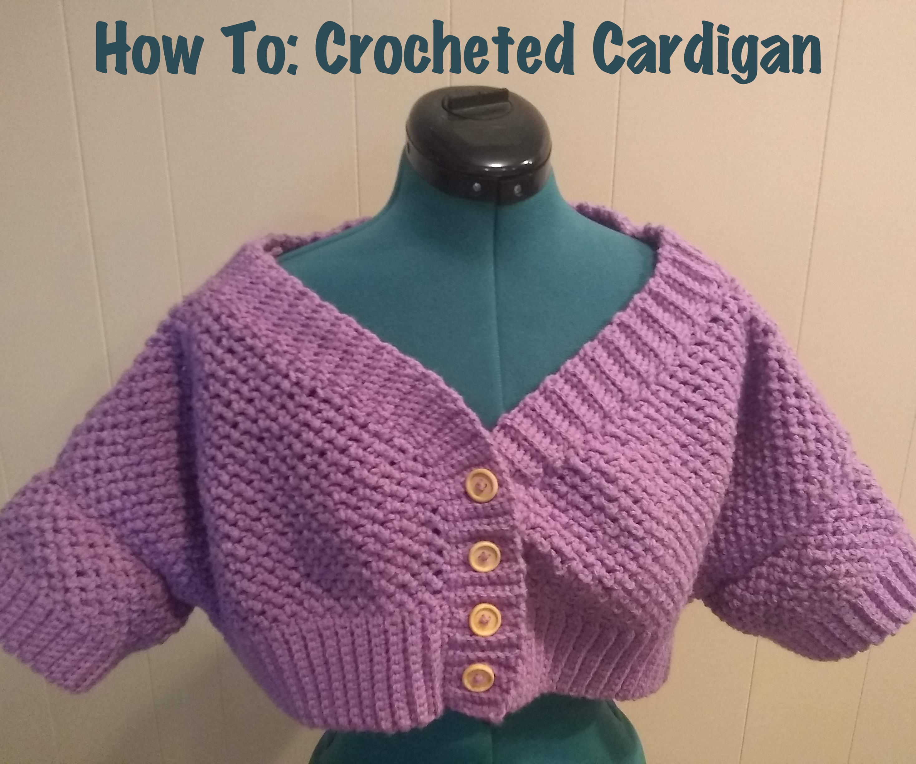 How To: Crocheted Purple Cardigan