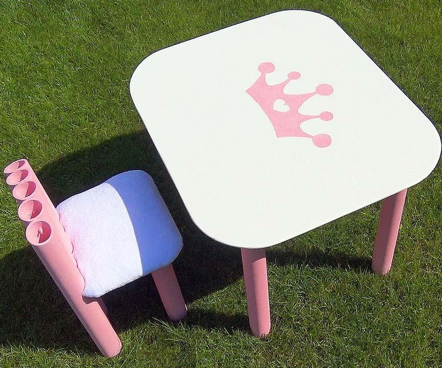 AMAZING! Table and Chair Set for Children Cardboard Tubes and Plywood!