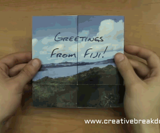 How to Make a Four Sided Neverending Postcard