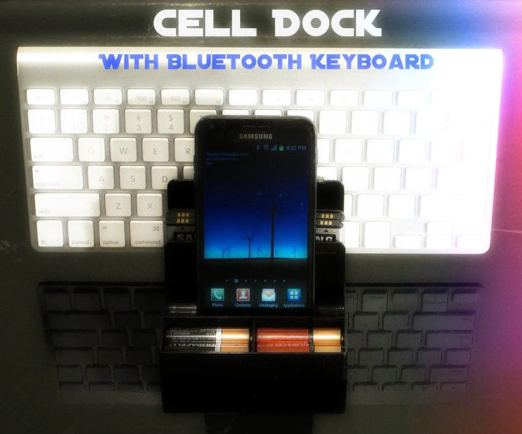 Cell Phone Dock With Bluetooth Keyboard