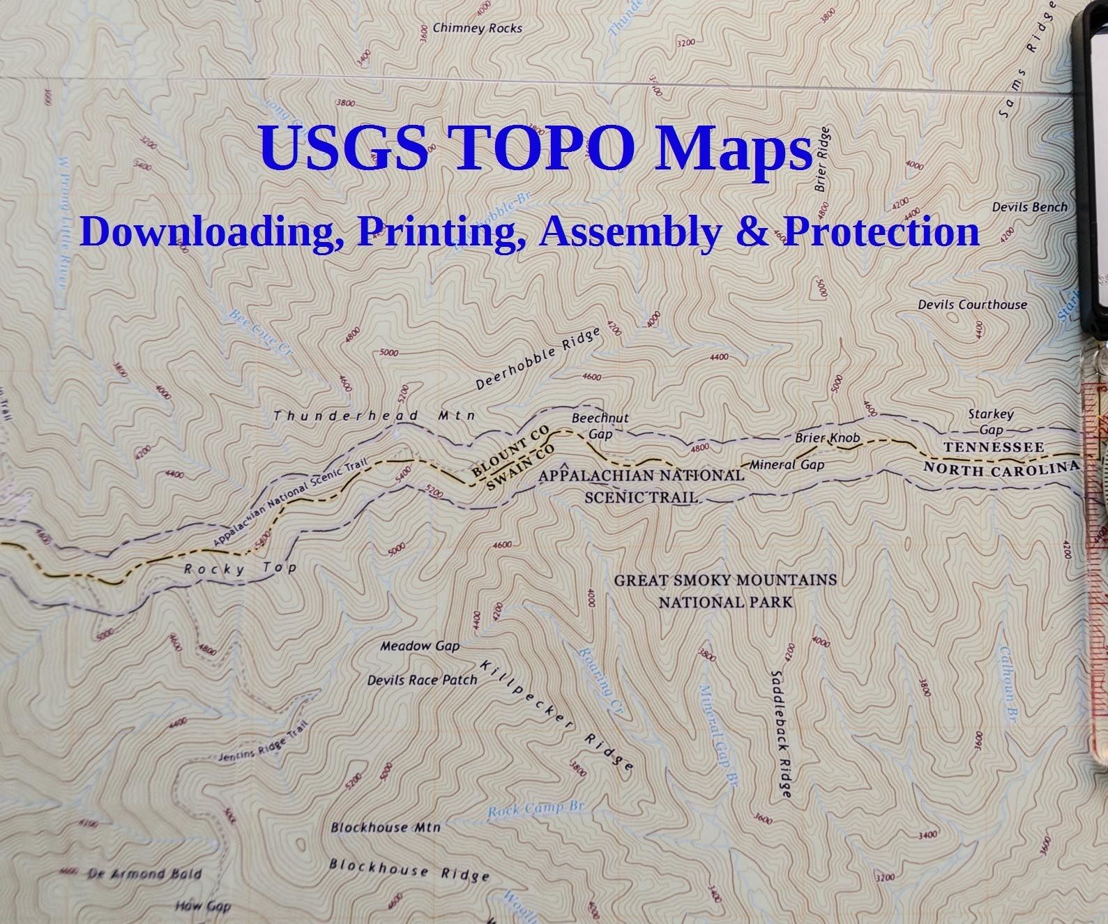 USGS TOPO Maps - Downloading, Printing, Assembly & Protection