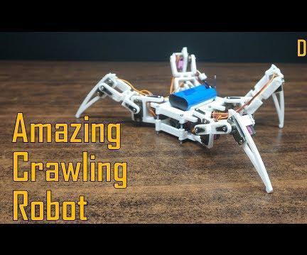 How to Make a WALKING SPIDER ROBOT at Home | 3D Printed Crawling Robot