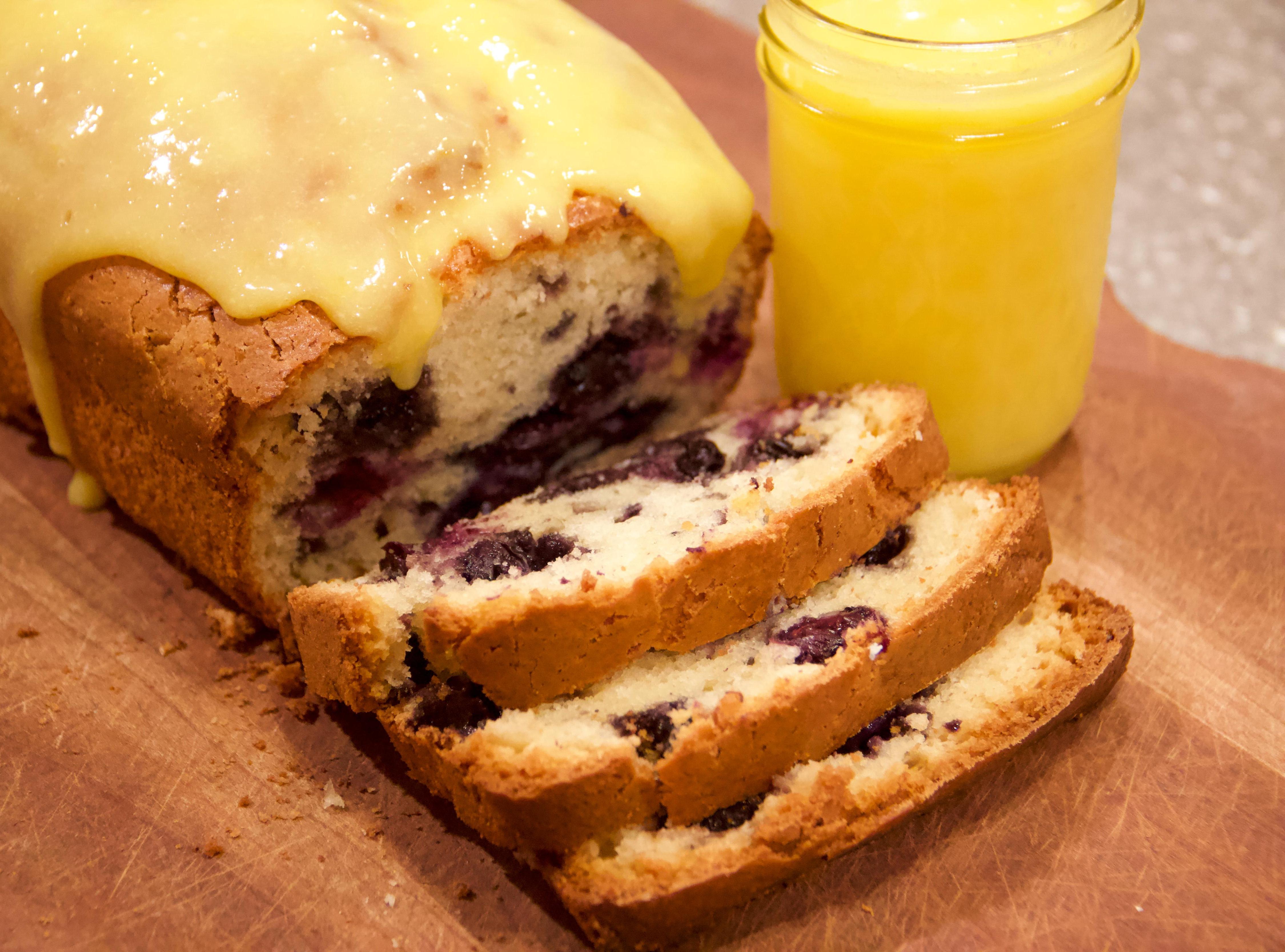 Fancy Blueberry Bread With Homemade Lemon Curd