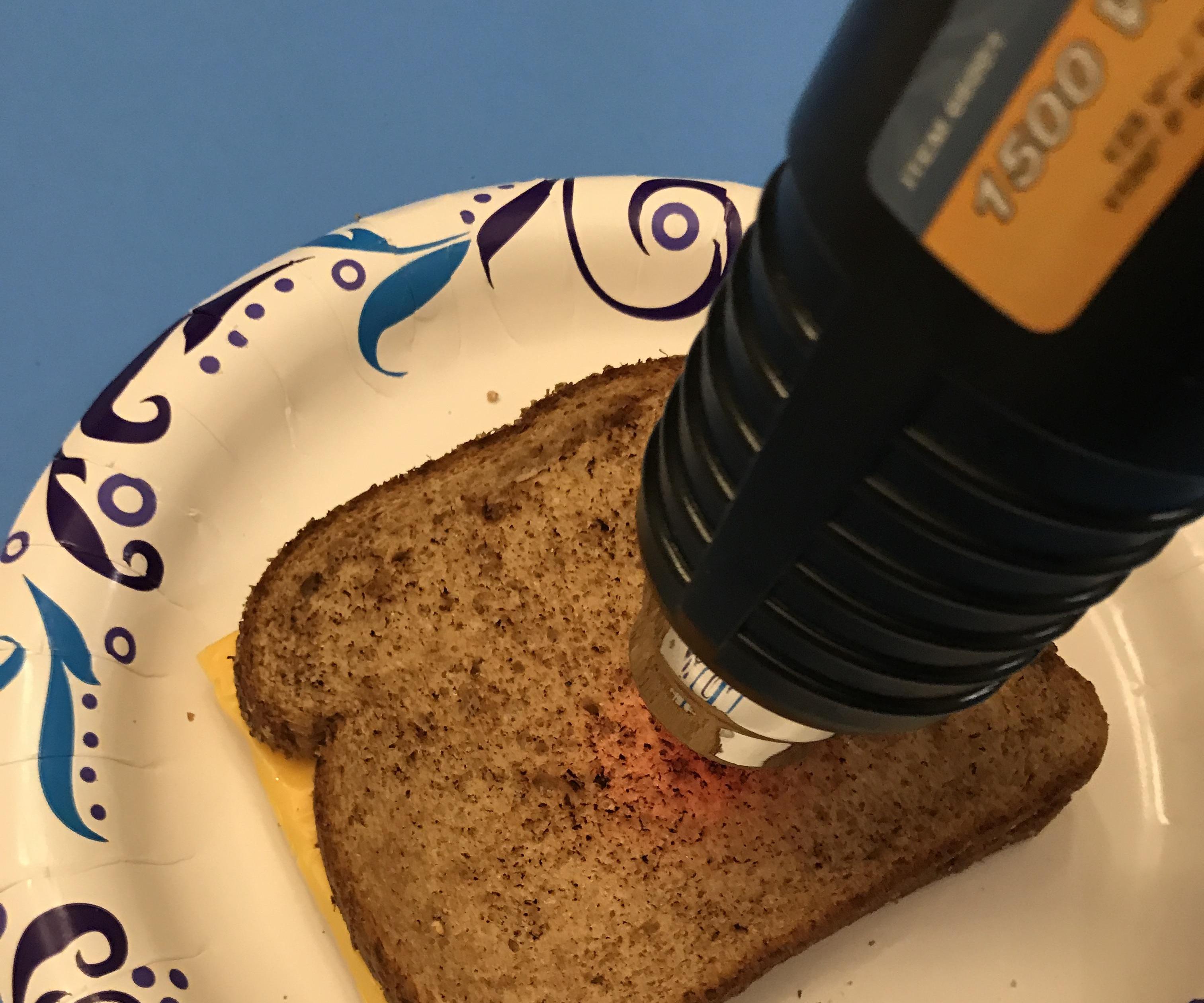 Grilled Cheese Via Heat Gun