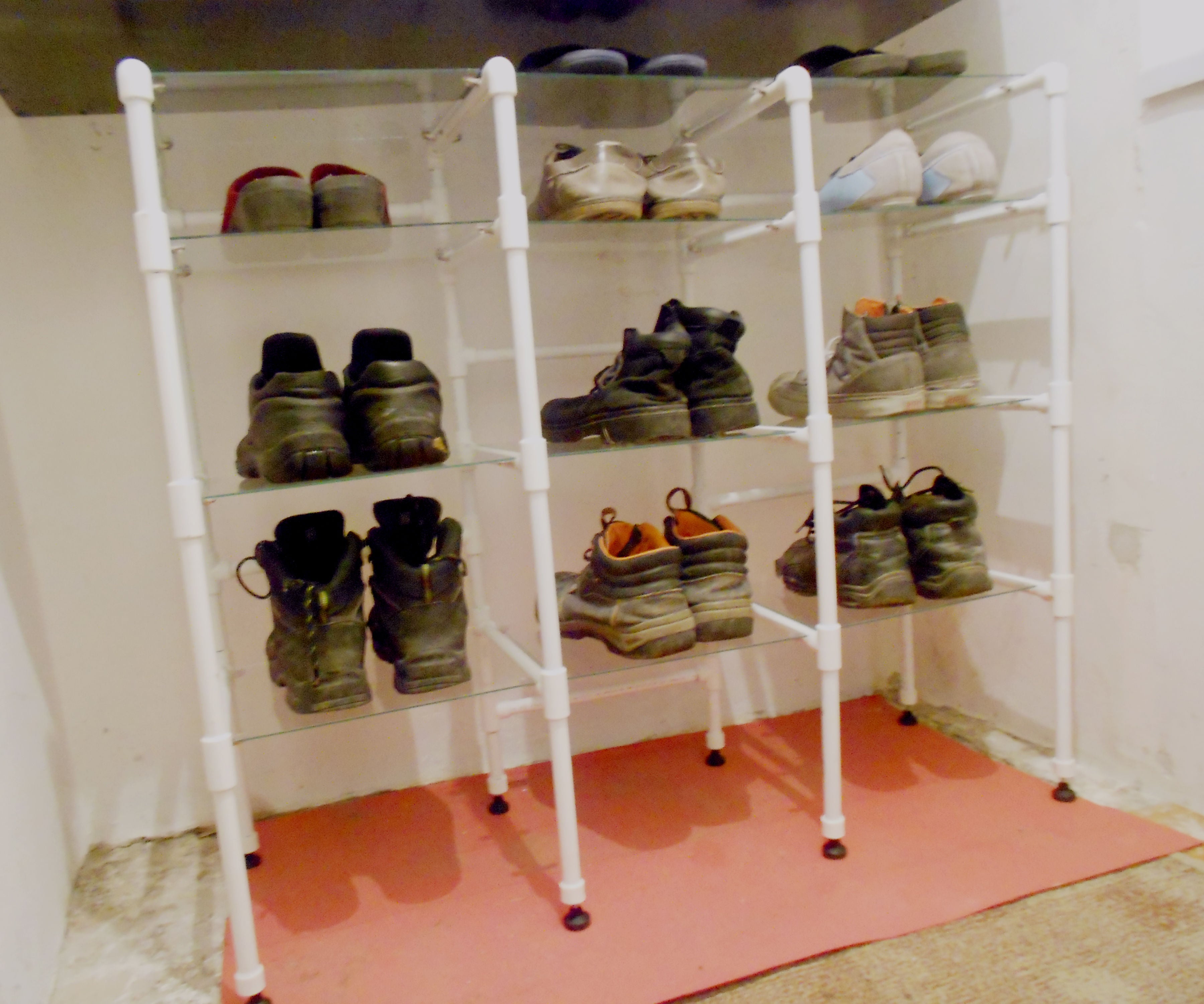 Shoe Shelves (PVC & Glass)