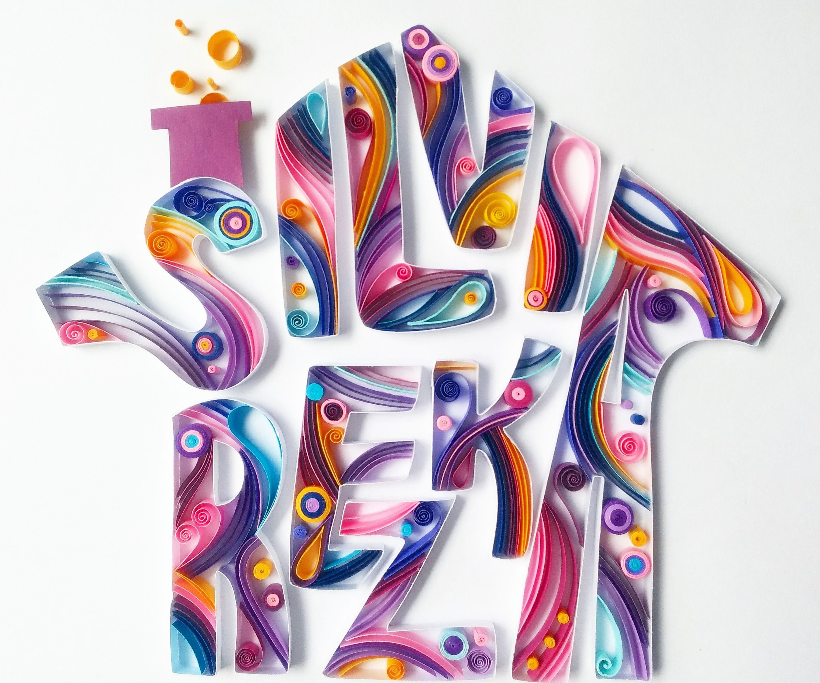 Paper Quilling Typography