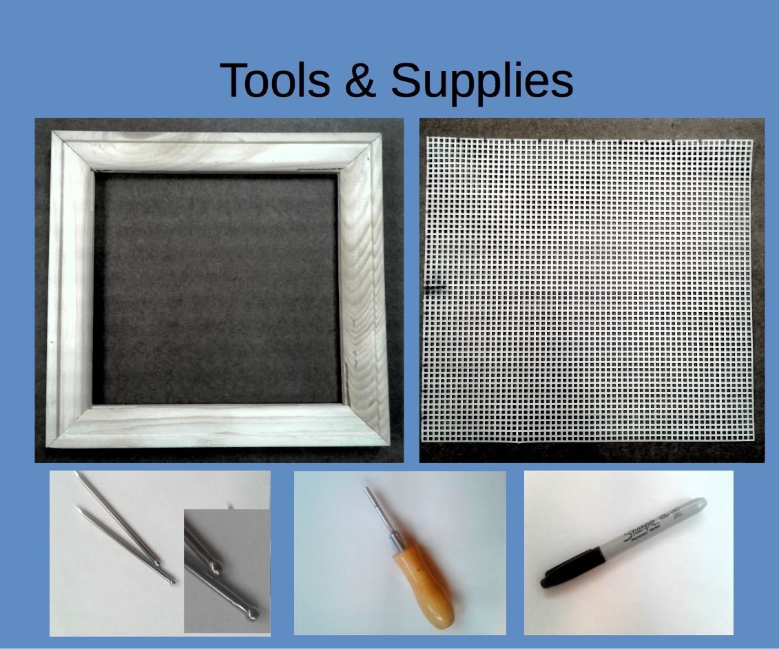 Pin Loom for Weaving Fabric Squares