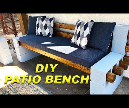 DIY Easy Cinderblock Patio Bench