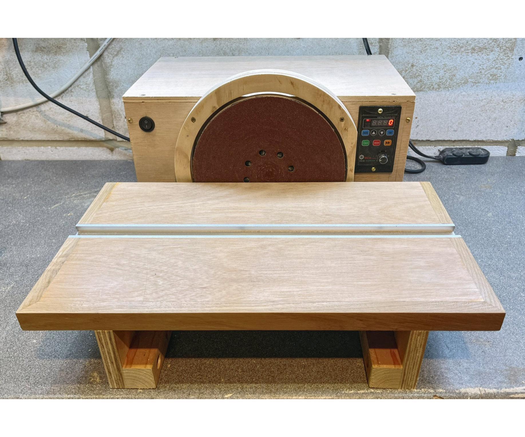 Benchtop Disk Sander Using a Washing Machine Motor