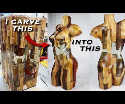 Carving a Torso Out of Epoxy and Wood