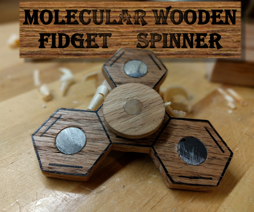 Molecular Wooden Fidget Spinner