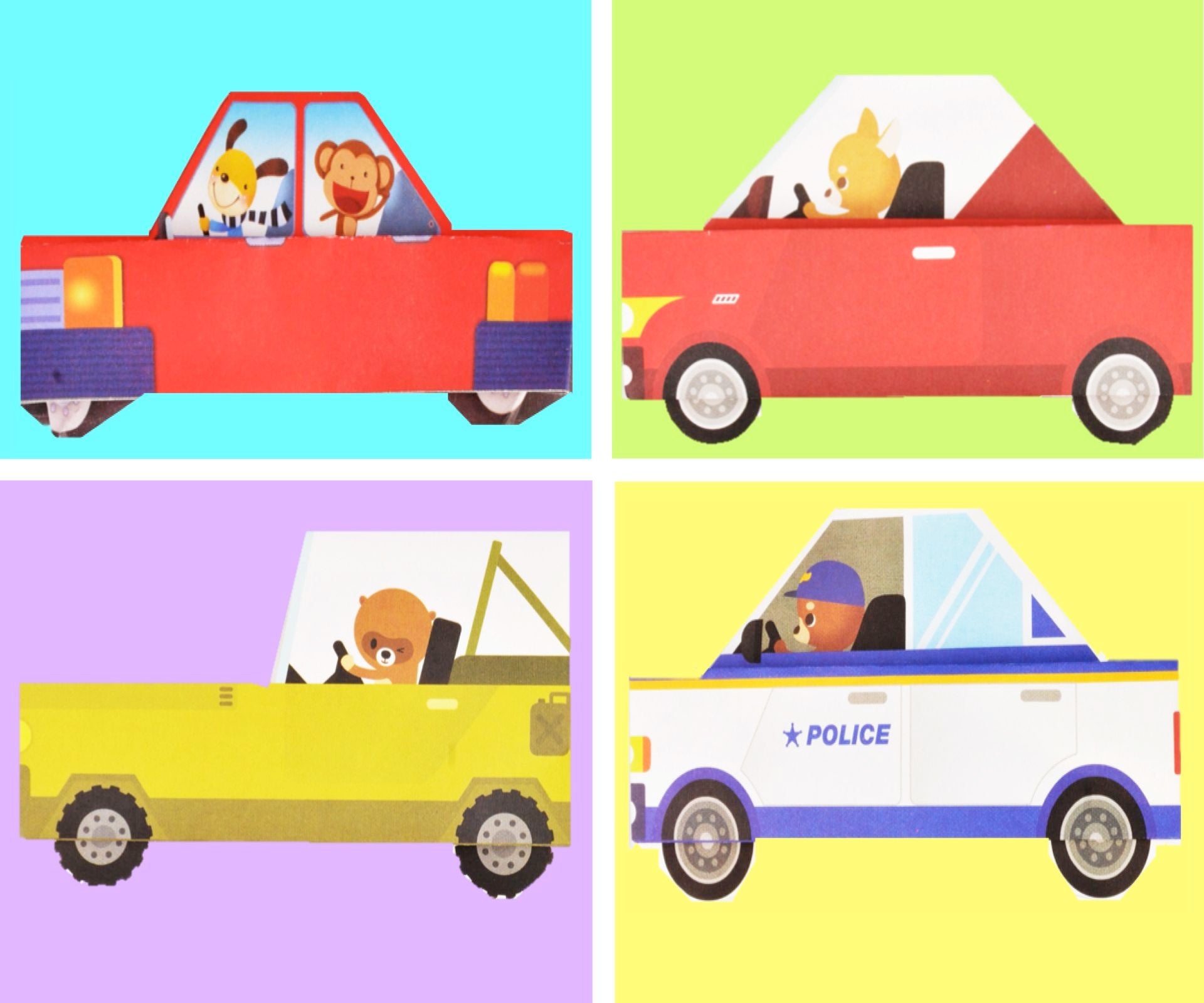 Paper Craft for Kids: Car, Jeep, Police Car / Just for Fun!