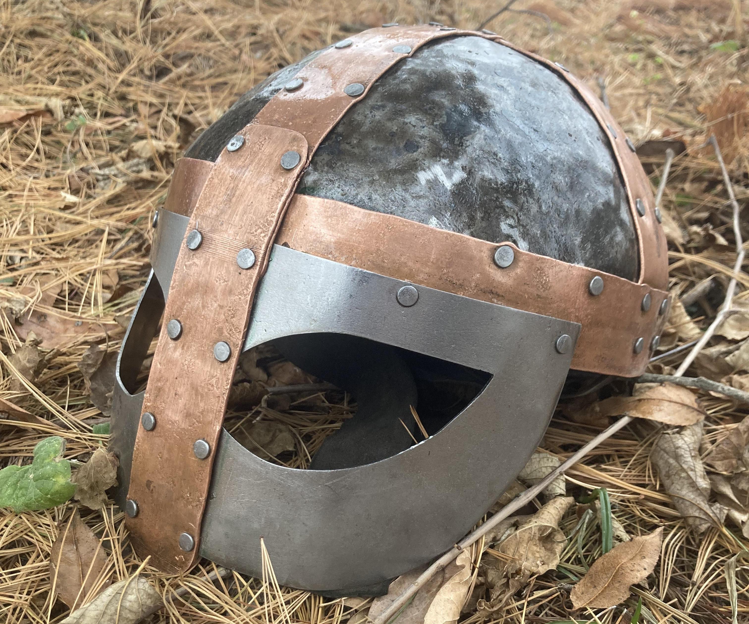Copper and Steel Viking Helmet