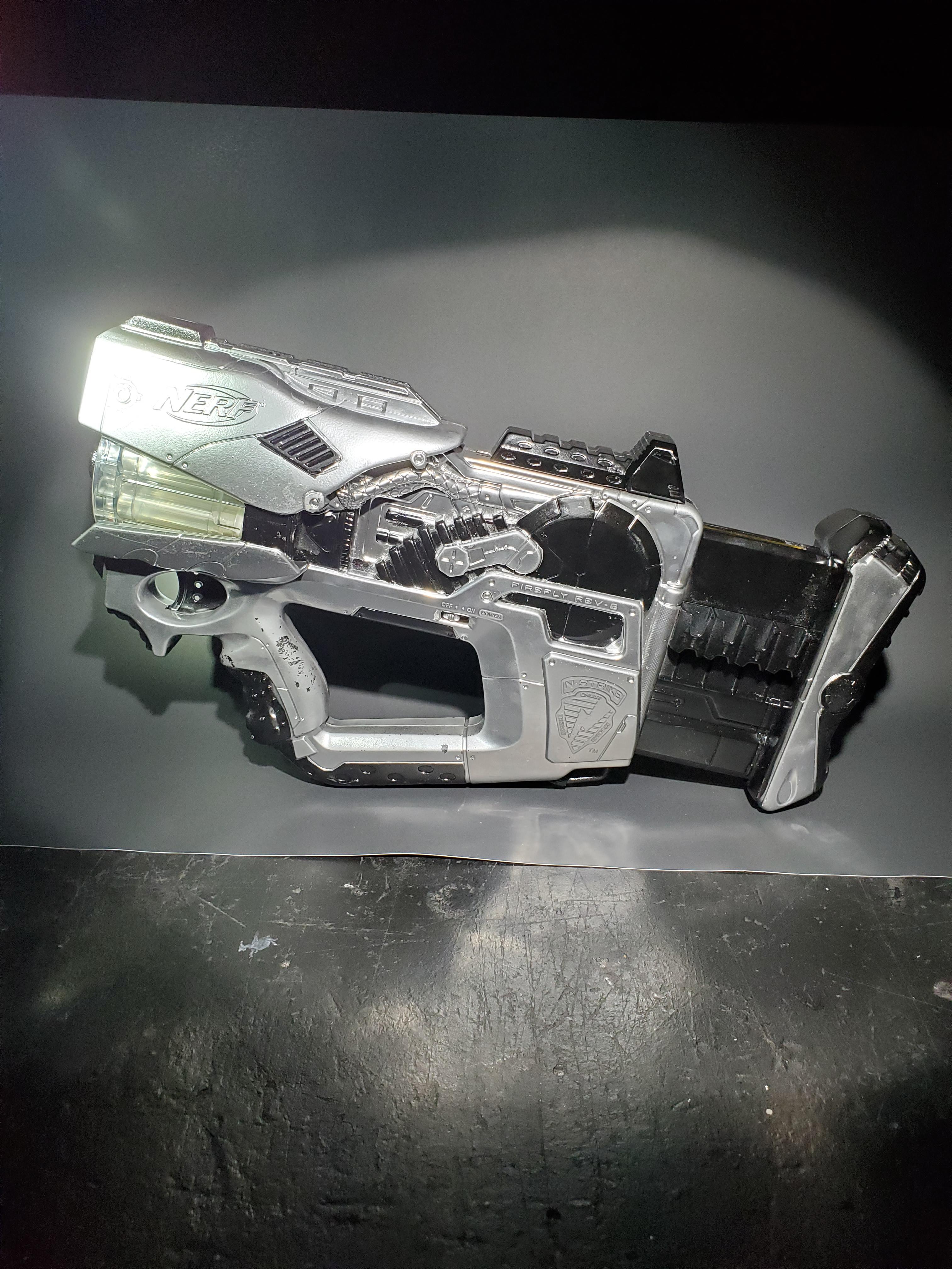 Nerf Gun - "Chrome" Spray Painting 