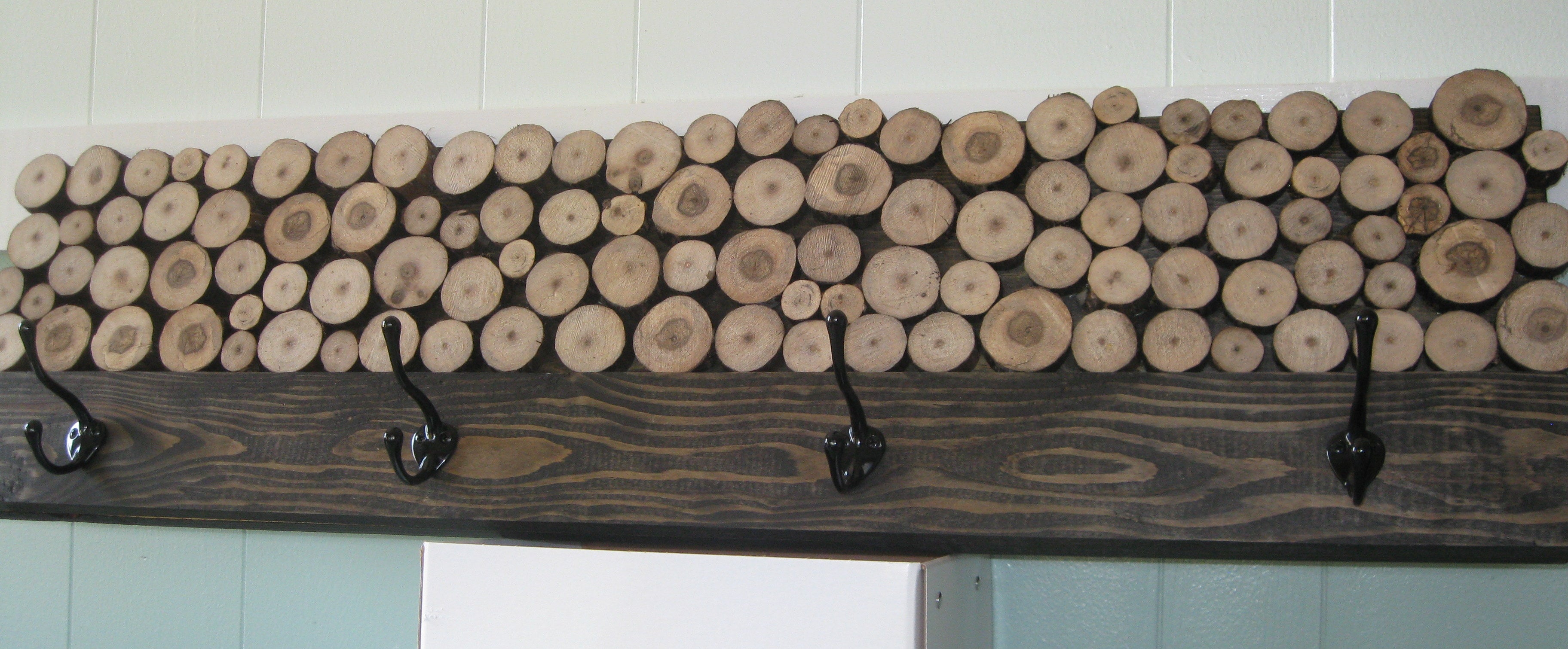Wood Slice Coat Rack