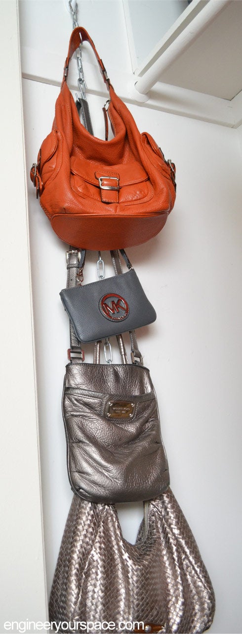 DIY Hanging Purse Organizer