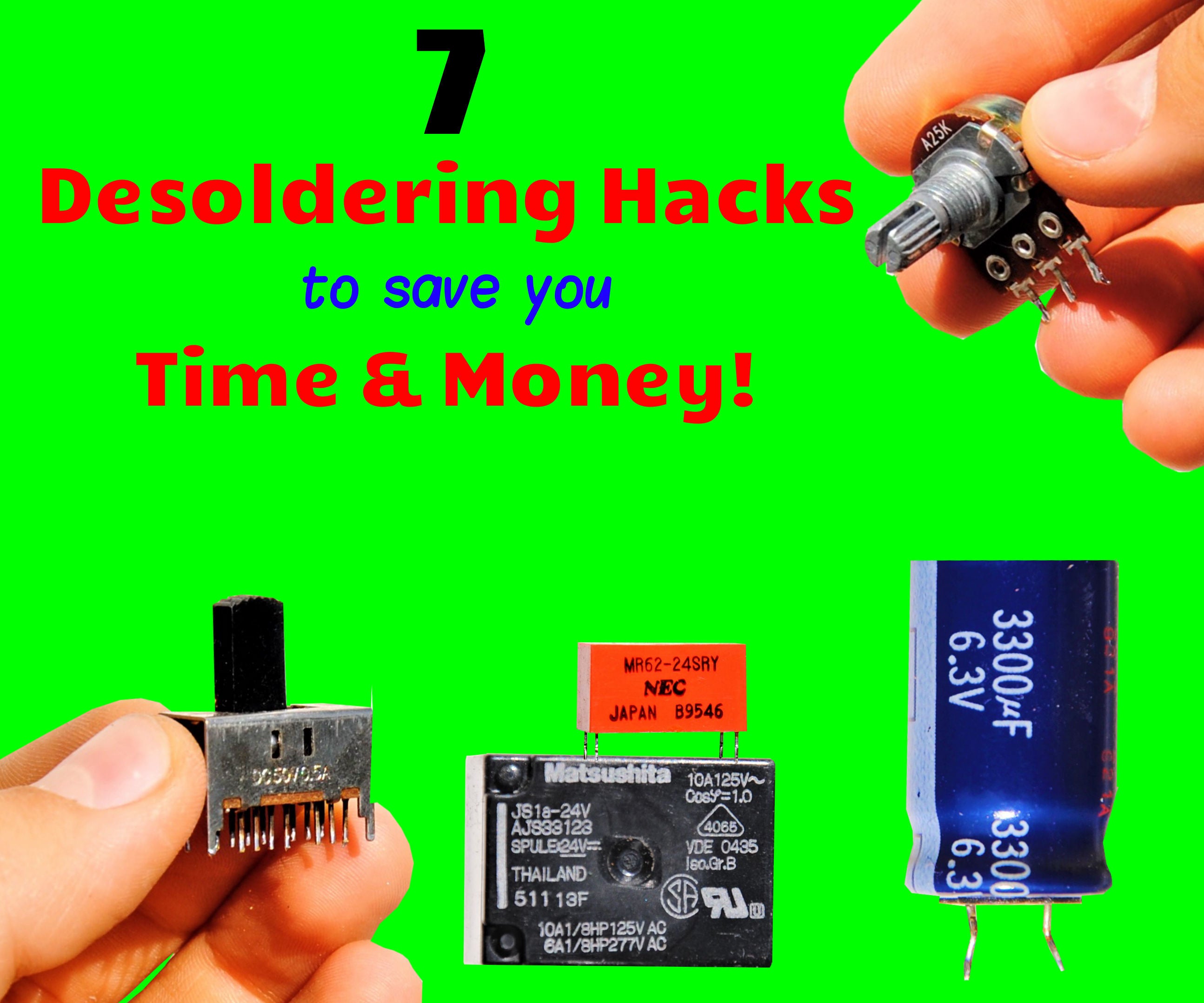 How to Desolder Electronic Components From Circuit Boards - 7 Tips & Tricks | Free Parts for Projects!