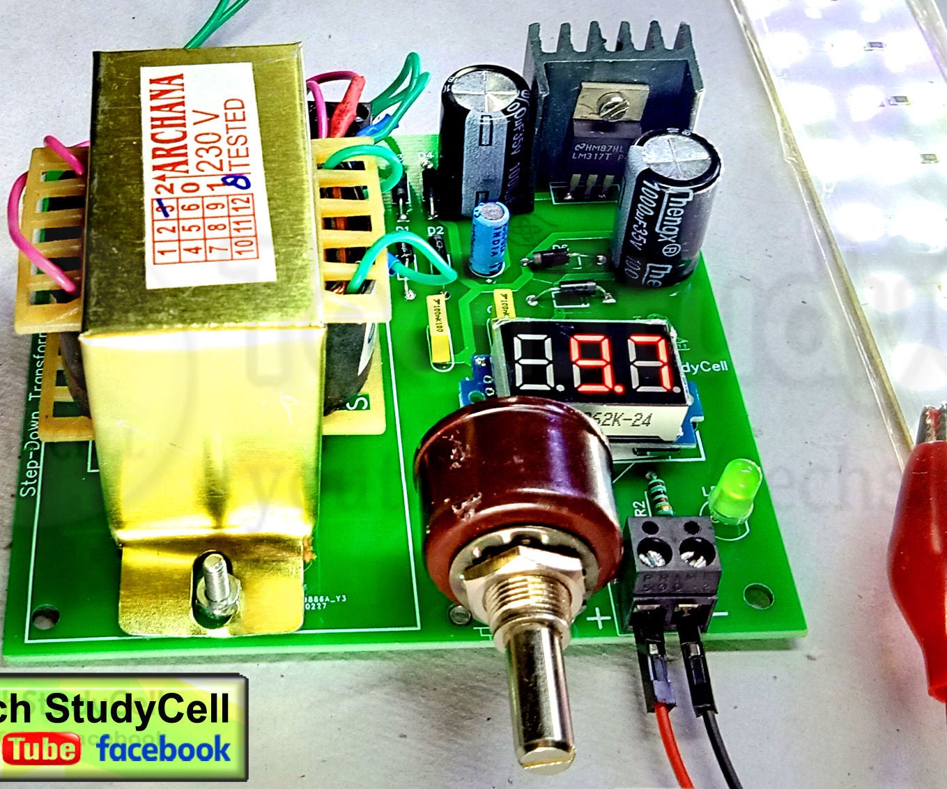 Adjustable Voltage DC Power Supply Using LM317 Voltage Regulator