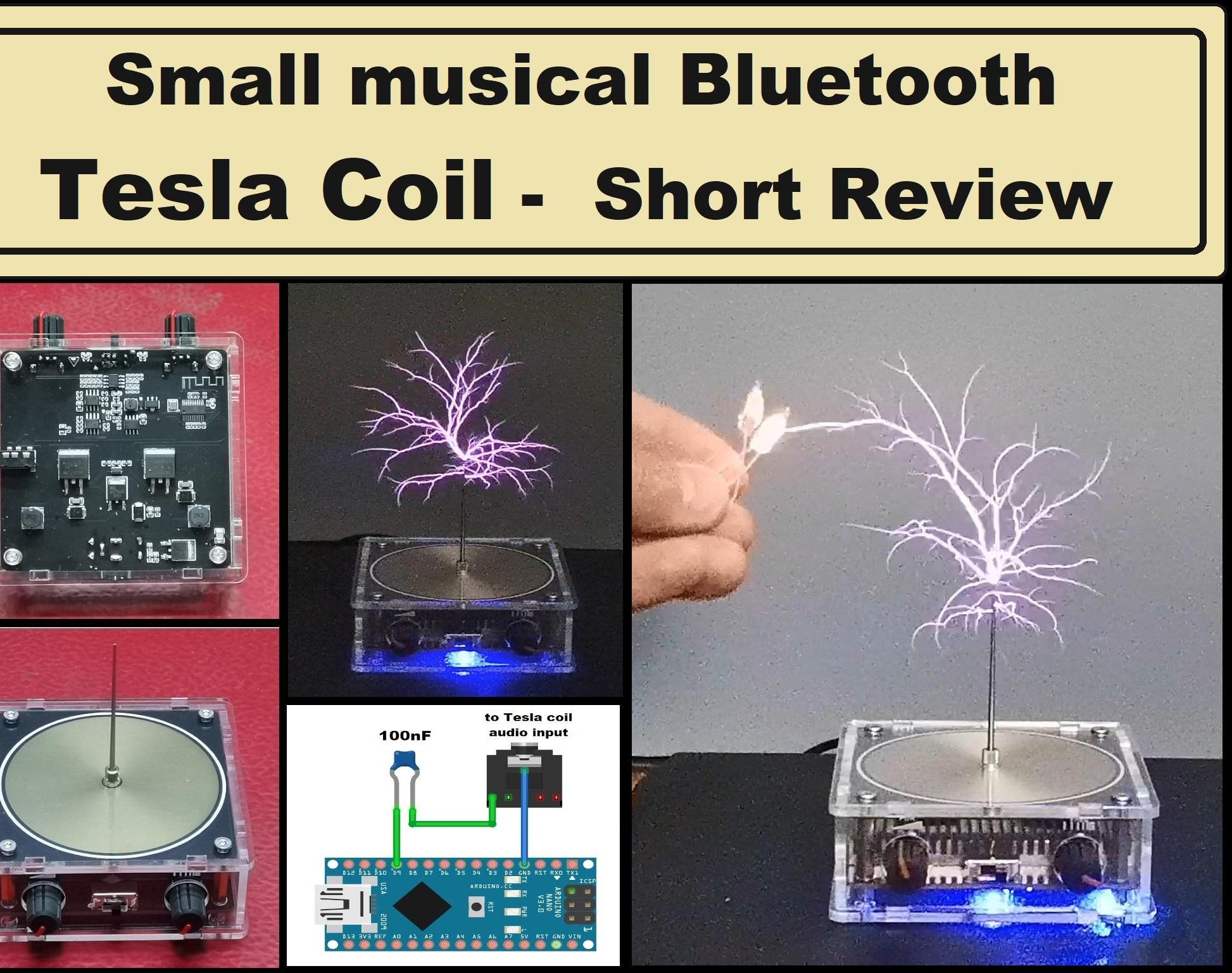 Short Review of Small Music Tesla Coil With Bluetooth
