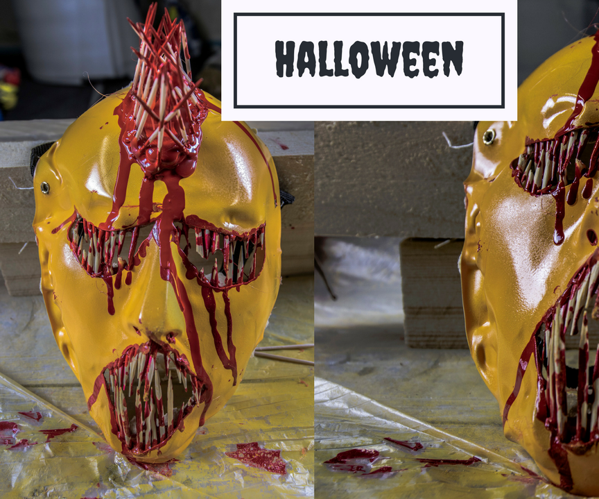 Halloween Mask Tutorial - Toothpick Clown